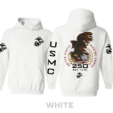 Usmc 250th Anniversary Hoodie United States Marine Corps Eagle Globe Anchor