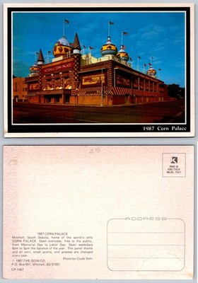1987 Mitchell Corn Palace Postcard South Dakota SD Landmark Kina Italia Goin