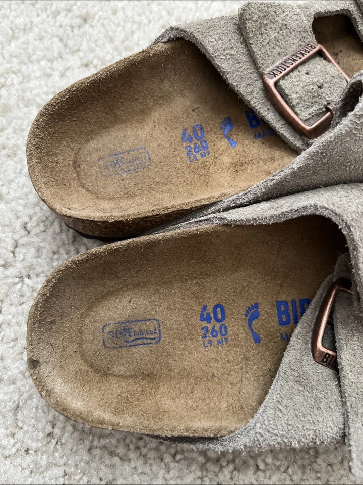 Birkenstock Arizona Women's Size 9 US 40 EU Taupe Suede Sandals - Image 4 of 4