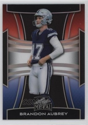 2025 Leaf Metal Red White & Blue Prismatic /3 Brandon Aubrey #18 u4w