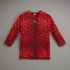 Dolce & Gabbana Girl's Animal-Print Logo Fleece Dress Size 11-12 NWOT