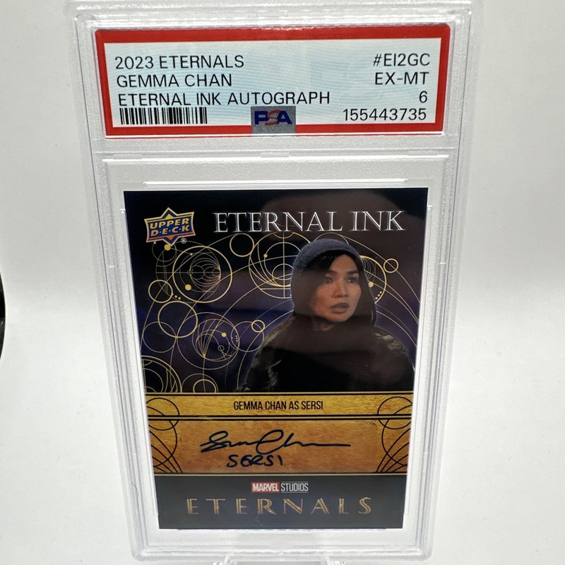 2023 Upper Deck Marvel Eternals #E12-GC - Gemma Chan as Sersi Eternal Ink Auto