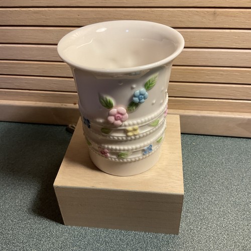 Vintage Ceramic Vase Or Planter With Painted Floral Design - Picture 2 of 8