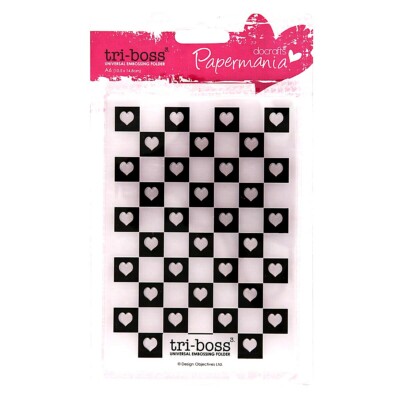Docrafts Papermania EMBOSSING FOLDER --- Check Mate