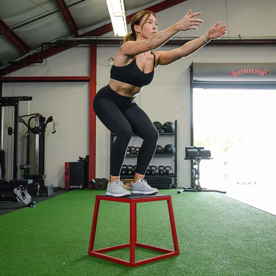 Titan Fitness Pro-Duty Acero 18" Juego de Caja Pliométrica, Caja Plyo Antideslizante Foto 2 de 4