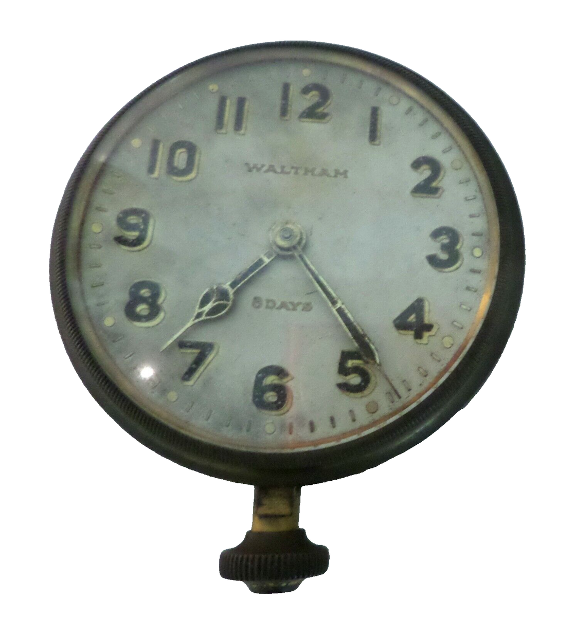 1900's Waltham 8 Day Clock Brass Auto Car Clock Runs | eBay