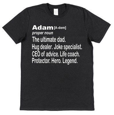 Personalisiertes lustiges T-Shirt Papa Wörterbuch Definition Vatertag Geschenk Name