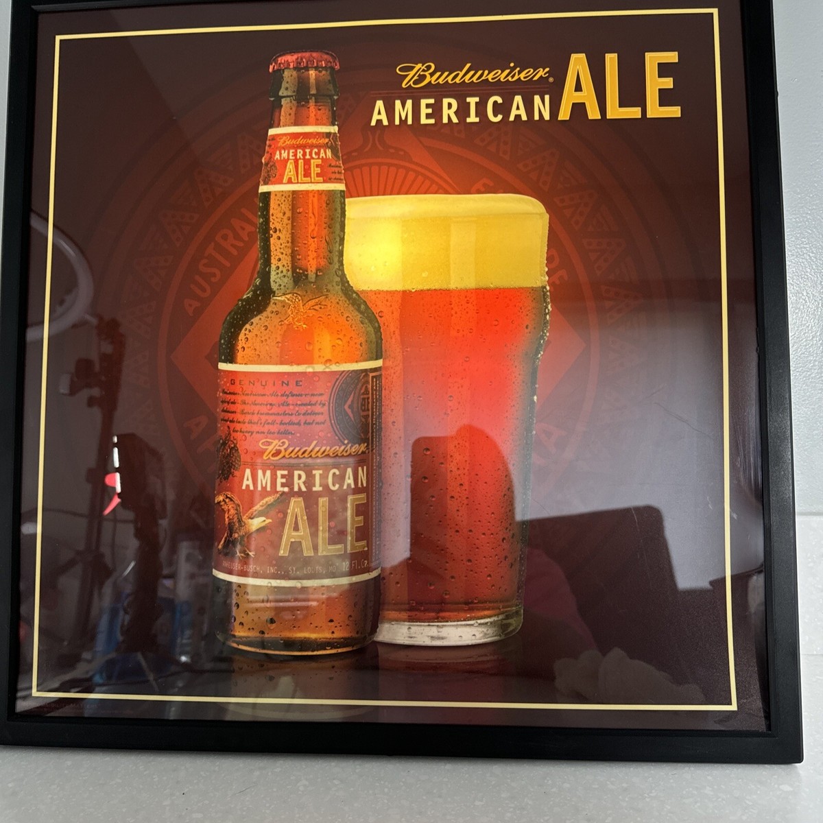 Lighted Budweiser American Ale Sign Bar Beer Sign 18” X 18” | eBay