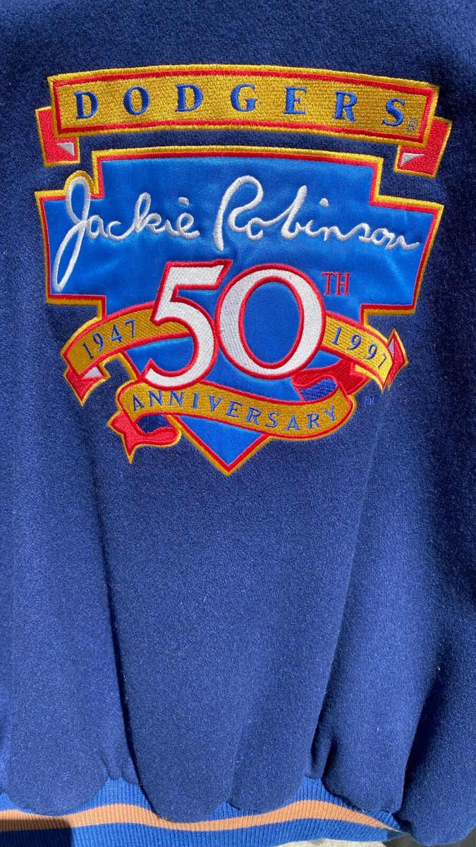Jackie Robinson 50th Anniversary Baseball Jacket Dodgers MINT