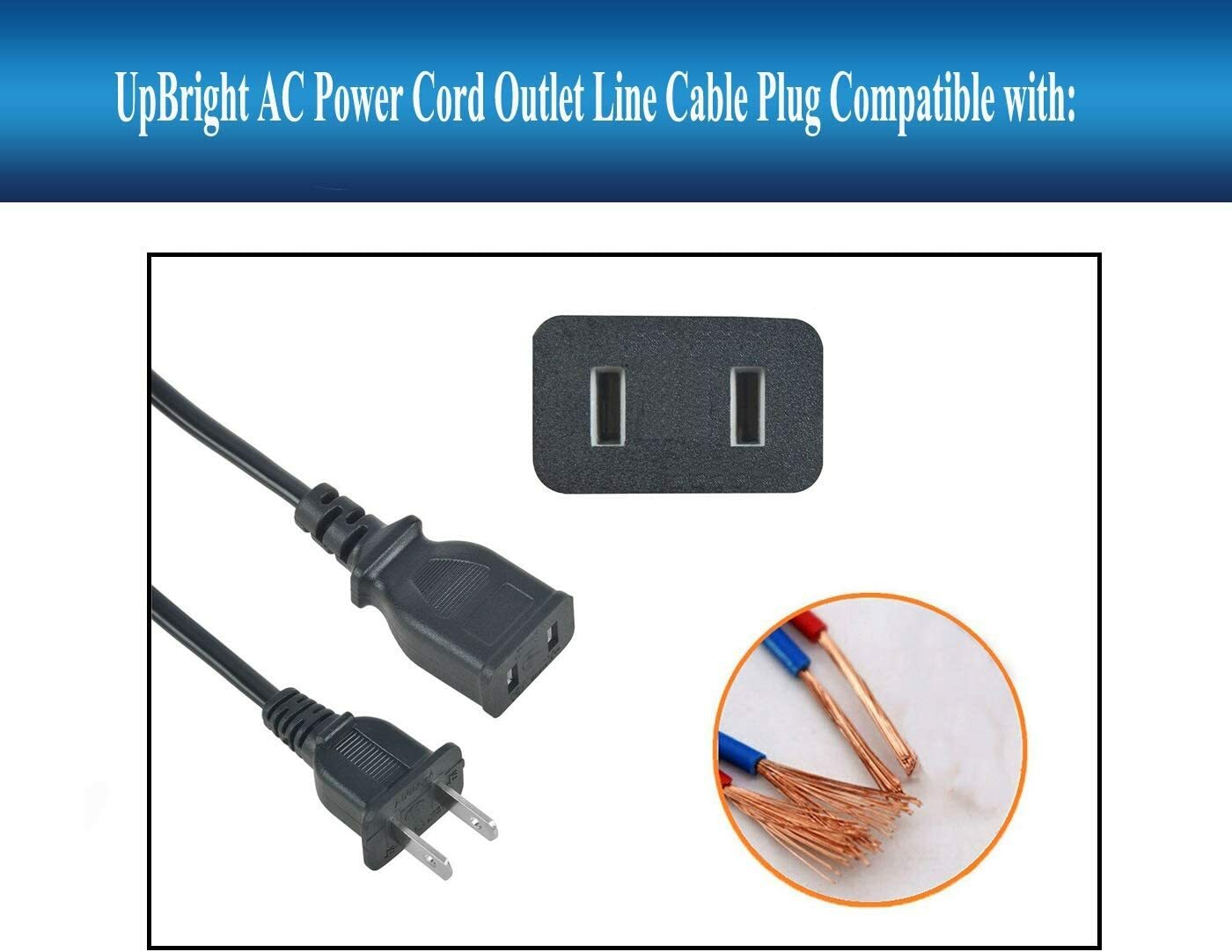 AC Power Cord For Cen-Tech NP7UA182C1 Power Pack – 5ft, AC Male To Female