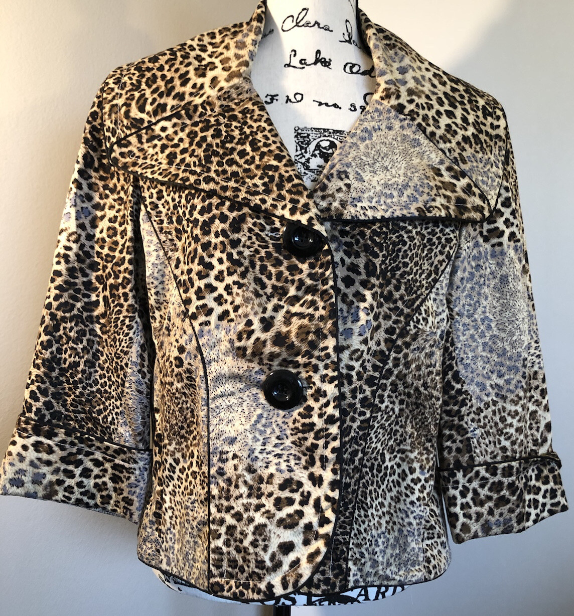 Kaffe Lisa Jacket in Abstract Leopard