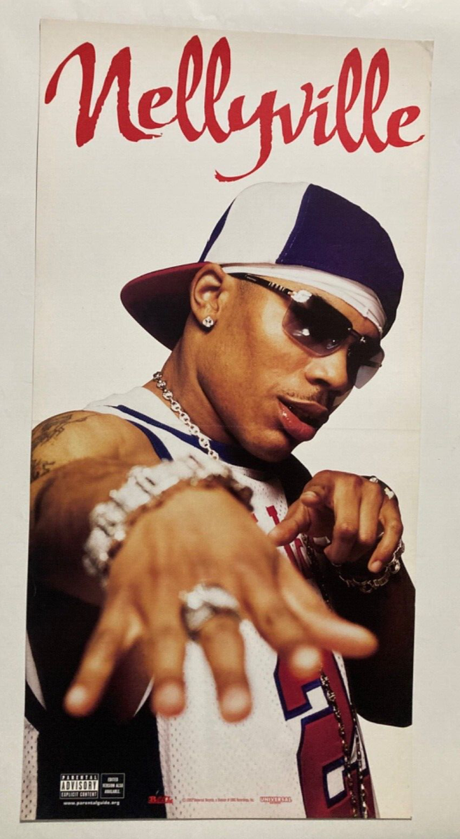 Nelly 2002 Two-Sided Promo Poster Nellyville Hot In Herre Rap Hip