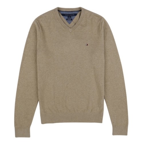 tommy hilfiger mens size medium cashmere v neck sweater brown c