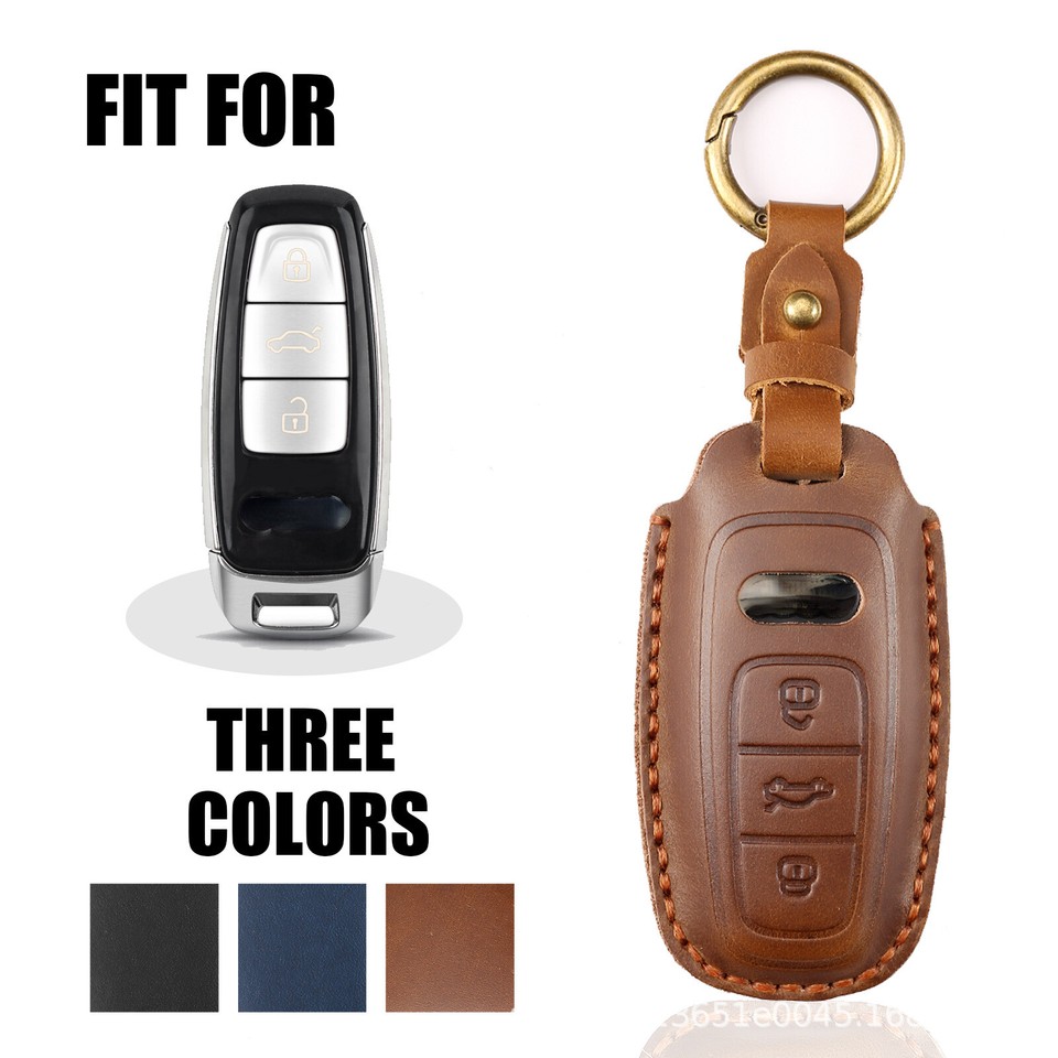 Leather Remote Key Case Cover Holder Shell for Audi A4 Q5 A6 A7 A5 eBay