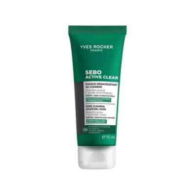 Yves Rocher Sebo Active klare porenreinigende Maske anthrazit alle Hauttypen ...