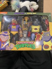 NECA TMNT Teenage Mutant Ninja Turtles SUPER BEBOP & MIGHTY ROCKSTEADY 2 Pack eB