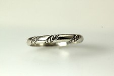 925 Sterling Silver Size 7.25 Rope Twist Band Ring 1.3 Grams RIN6560
