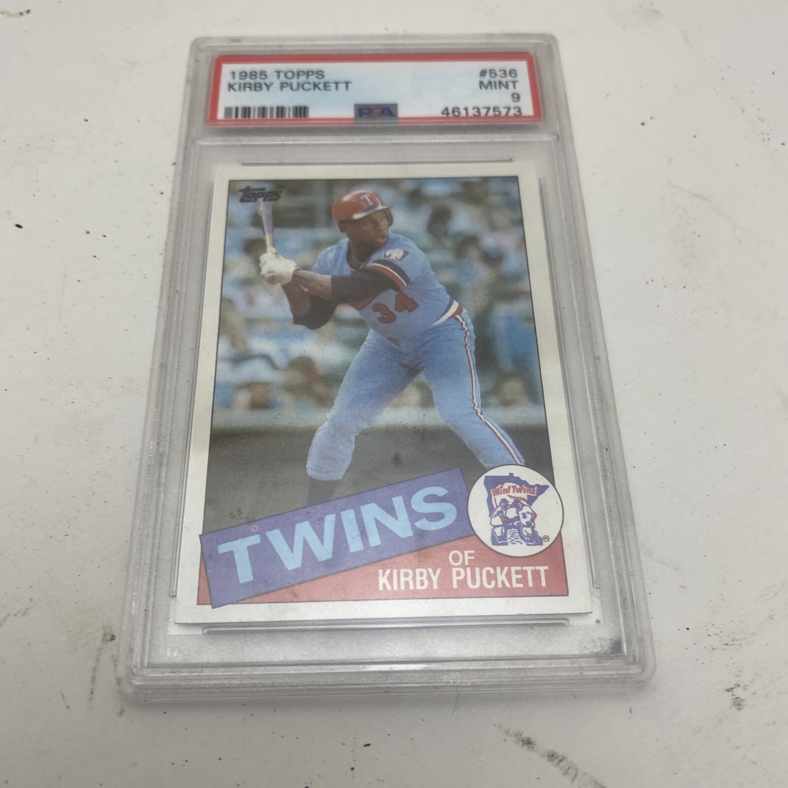 1985 Topps Kirby Puckett HOF ROOKIE RC #536 PSA 9 MINT