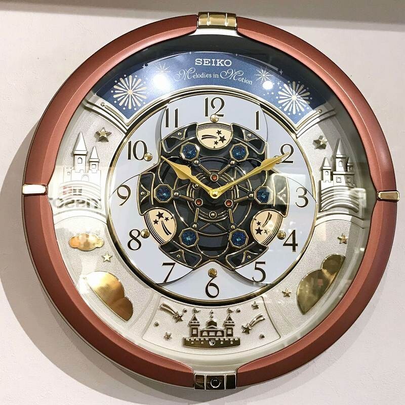 SEIKO Wall Clock RE601B Analog Triple Selection Melody Brown