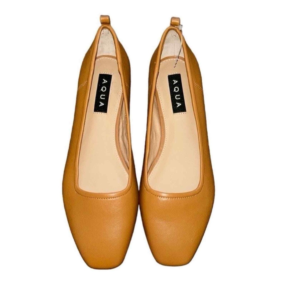 Aqua Leather Tan Flats/Shoes(Size