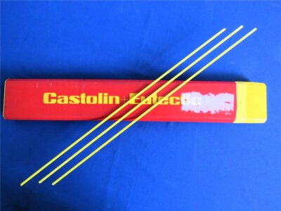 3 x Castolin 18 F Messing Hartlot mit Silber Ø 4 mm flußmittelumhüllt ISO 17672