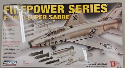 Lindberg 1/48 Firepower Series F-100D Super Sabre model plane. NIB (F26)