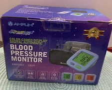 Amplim New 2021 Digital Blood Pressure Monitor, Automatic Upper Arm Pink
