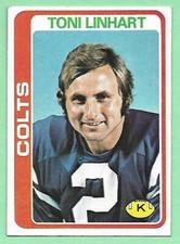 1978 Topps Football Toni Linhart #355 Colts👍