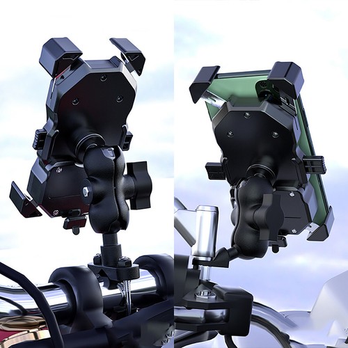 Soporte ajustable para motocicleta USB carga rápida soporte de carga inalámbrica - Imagen 5 de 12