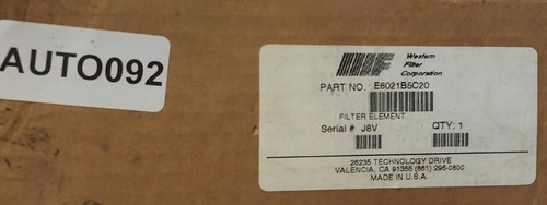 AUTO0092H - Western Filter Corporation E6021B5C20 Oil Filter - New Old Stock - Picture 3 of 4