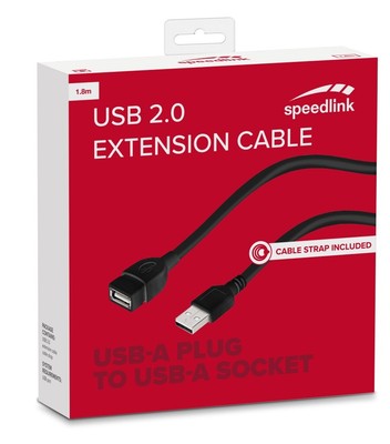 Speedlink HQ 1,8m USB 2.0 Verlängerungs-Kabel USB-A Stecker zu USB-A Buchse