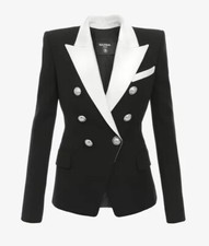Balmain black and white blazer sz US 8 40 NWT