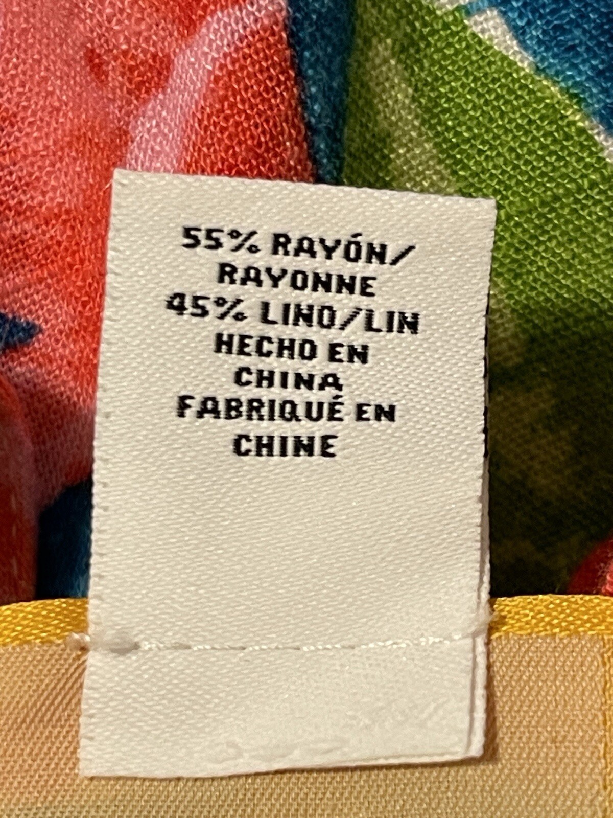 RUBY RD Multicolor Floral Linen Blend Tropical Re… - image 7