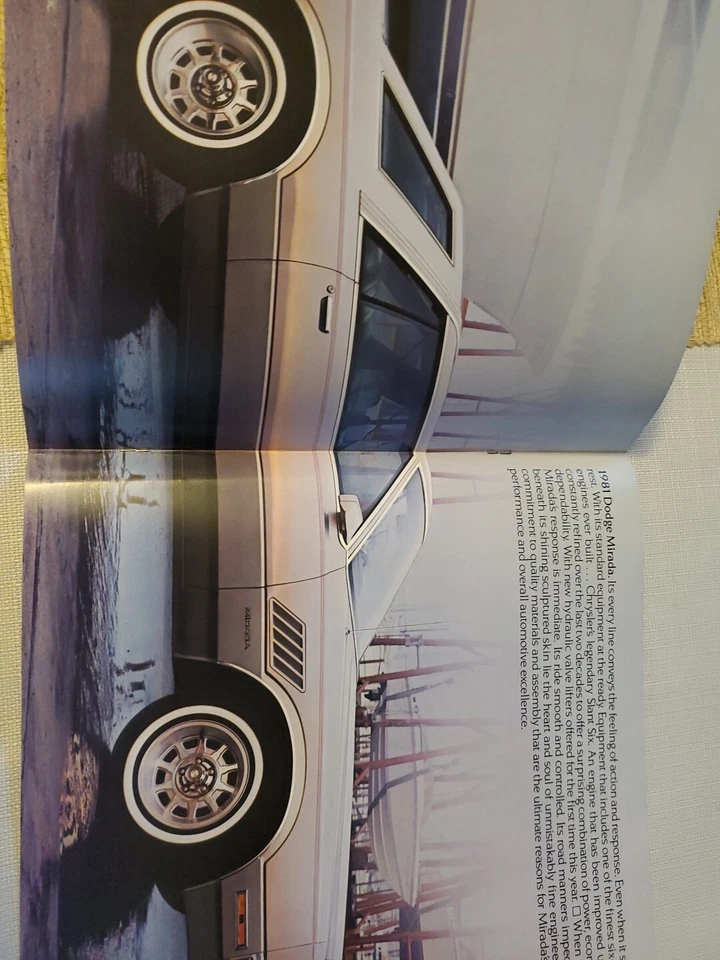 1981 DODGE Mirada BROCHURE CATALOG a29a - Изображение 4 из 4