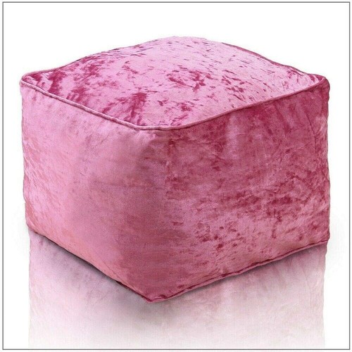 Crushed Velvet Bean Bags Cube Foot Stool Rest Pouffe Ottoman Bean Bag 13 Colours - Picture 40 of 62