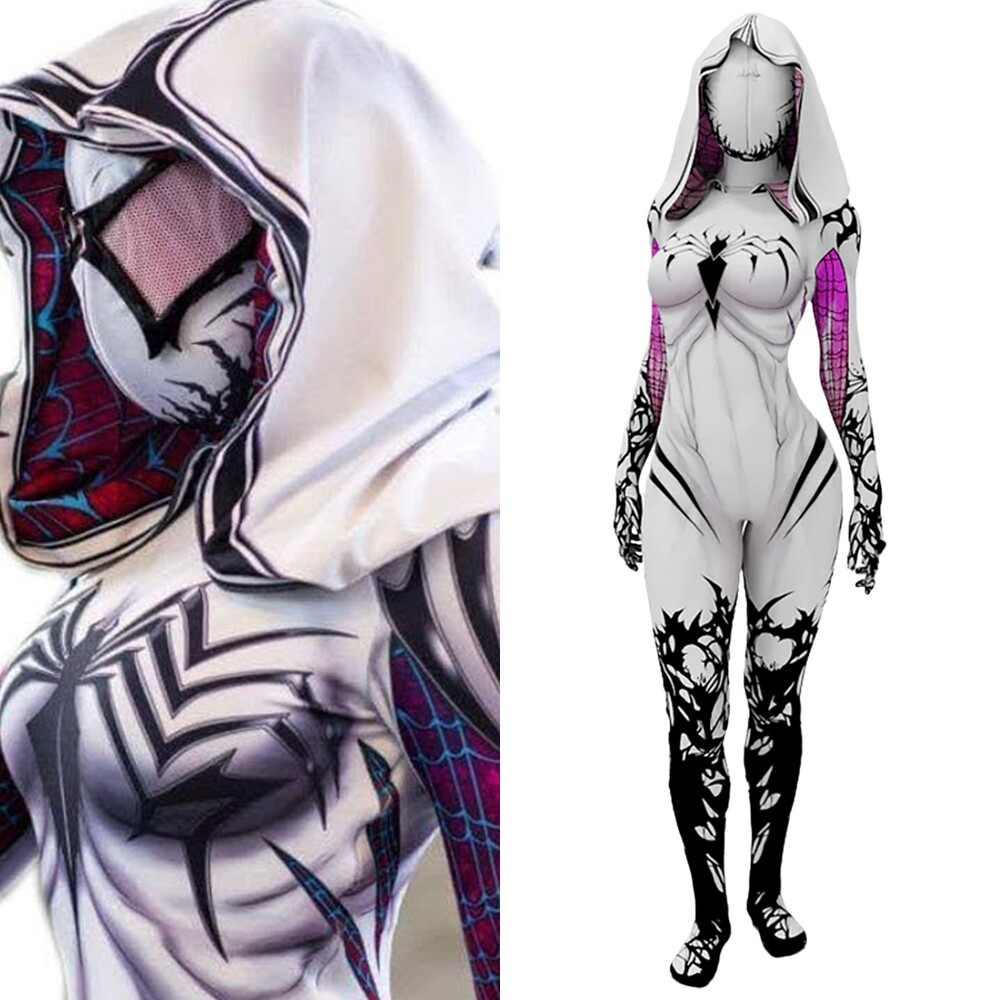 Gwen Stacy Costume Venom Spider Man Cosplay Bodysuit for
