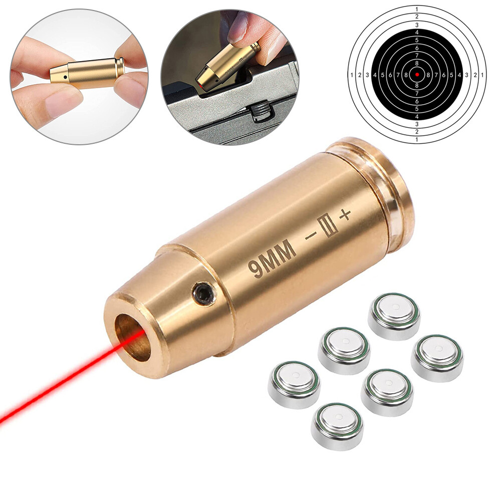 ⭐︎ 専用 ⭐︎ CAL 9mm Red Laser Bore Sight Brass Cartridge Bullet Shap