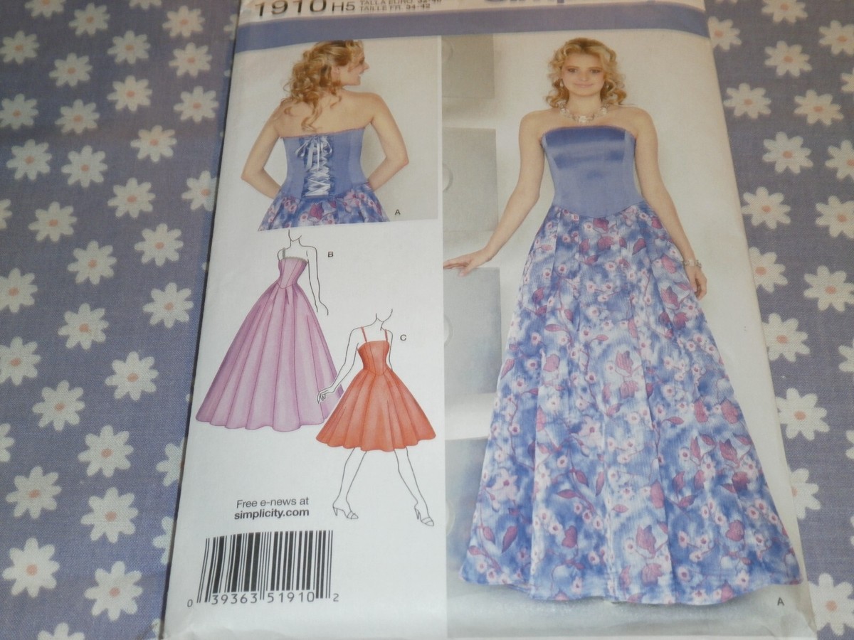 Simplicity Sewing Pattern 1910 Misses' and Miss Petite Dresses, Size H5 (6-8-10-12-14)