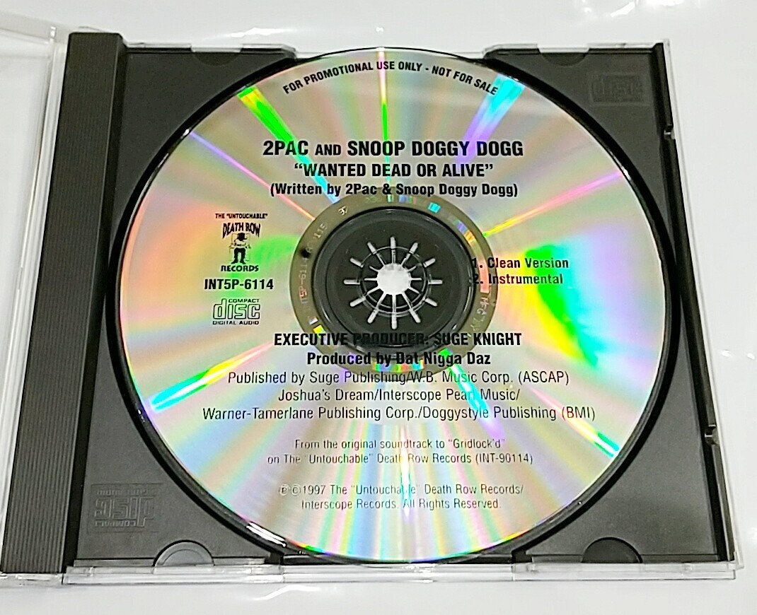 CD) 2Pac And Snoop Doggy Dogg – Wanted Dead Or Alive, Promo, INT5P