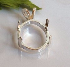 Sterling Silver Oval Cabochon Pre-Notched Pen...