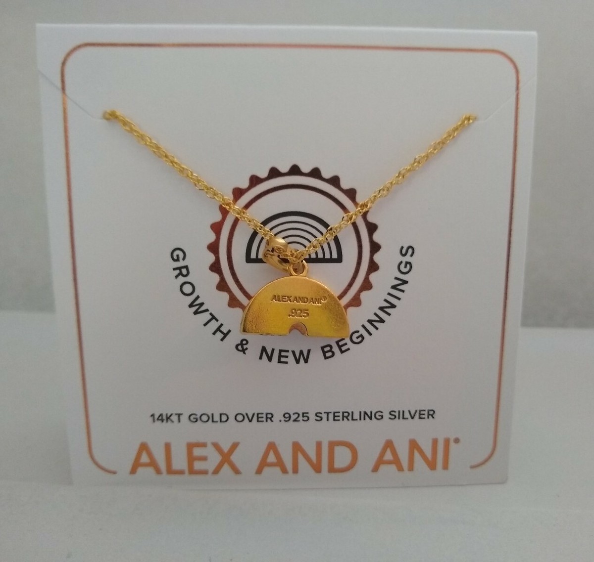 ALEX AND ANI★Rainbow Adjustable Necklace 14kt Gold Plated Alex and Ani Crystal Rainbow Pendant Necklace - 14k Gold