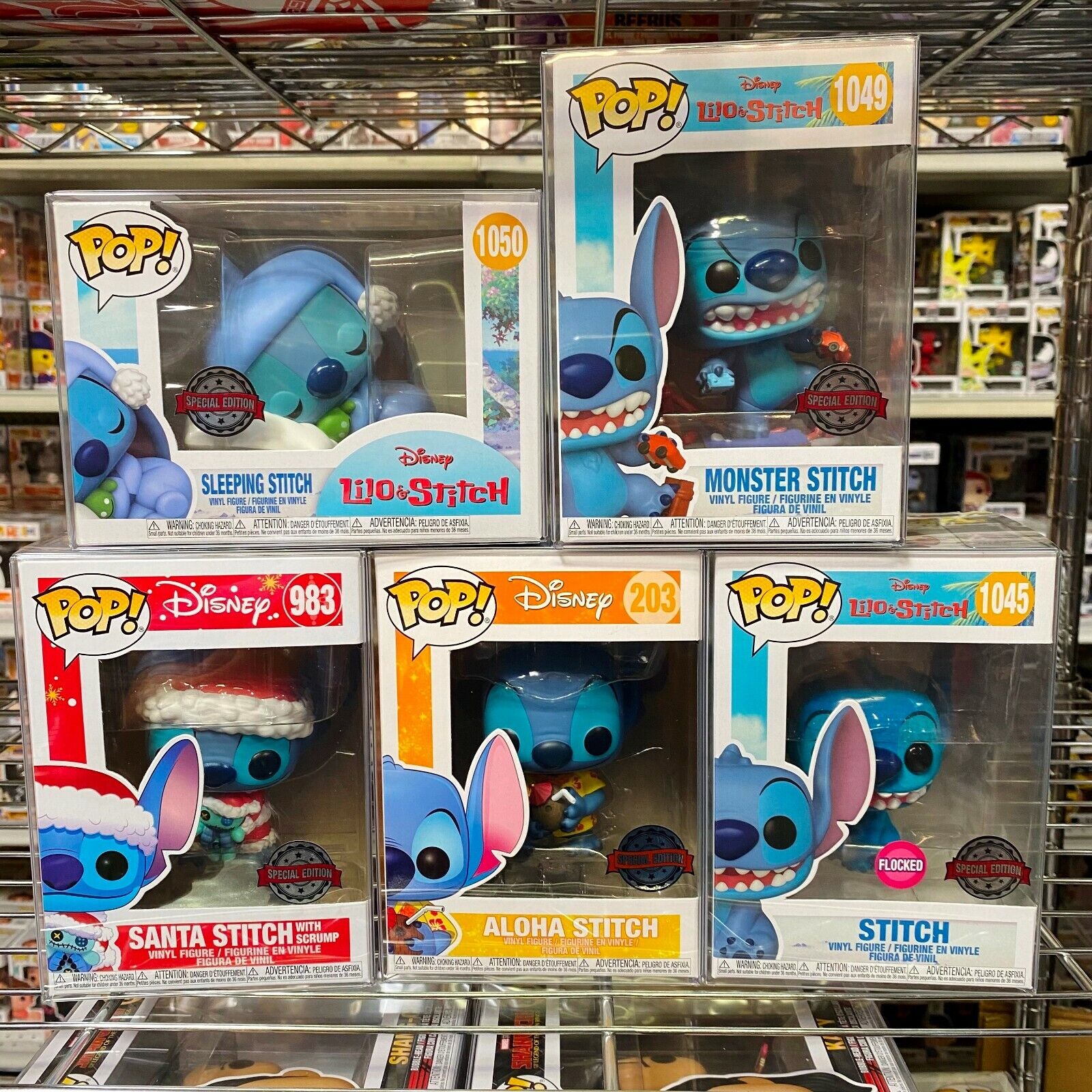 Funko Pop Lilo & Stitch : Aloha, SuperHero, Santa, Baker, The Red One,  Scrump 1x