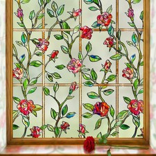 Beautyhero Window Privacy Film Frosted Reeded Glass Cling 3D Decorative