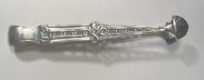 Sterling Silver Sugar Tongs London 1790’s 5.25” Long Wt 1.6 Oz Shell Pattern