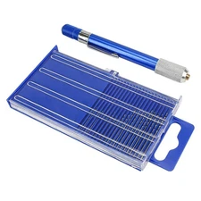 21PCS Carburetor  Drill Bits Pin Vise Set, for Jewelry Bead Making Crafts2266