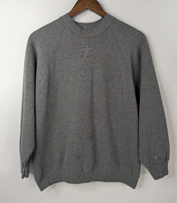 Vintage 90s Fruit of the Loom Sweatshirt Blank Gray Pullover Ladies Size Large