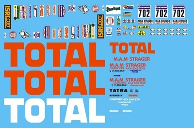 Decal 1:43 TATRA 815 DAKAR 1988 ''No. 702 (Total)''