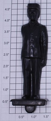 Lionel 1045-21 Unpainted Black Flagman Figure Front Half Only-Arm Not Included