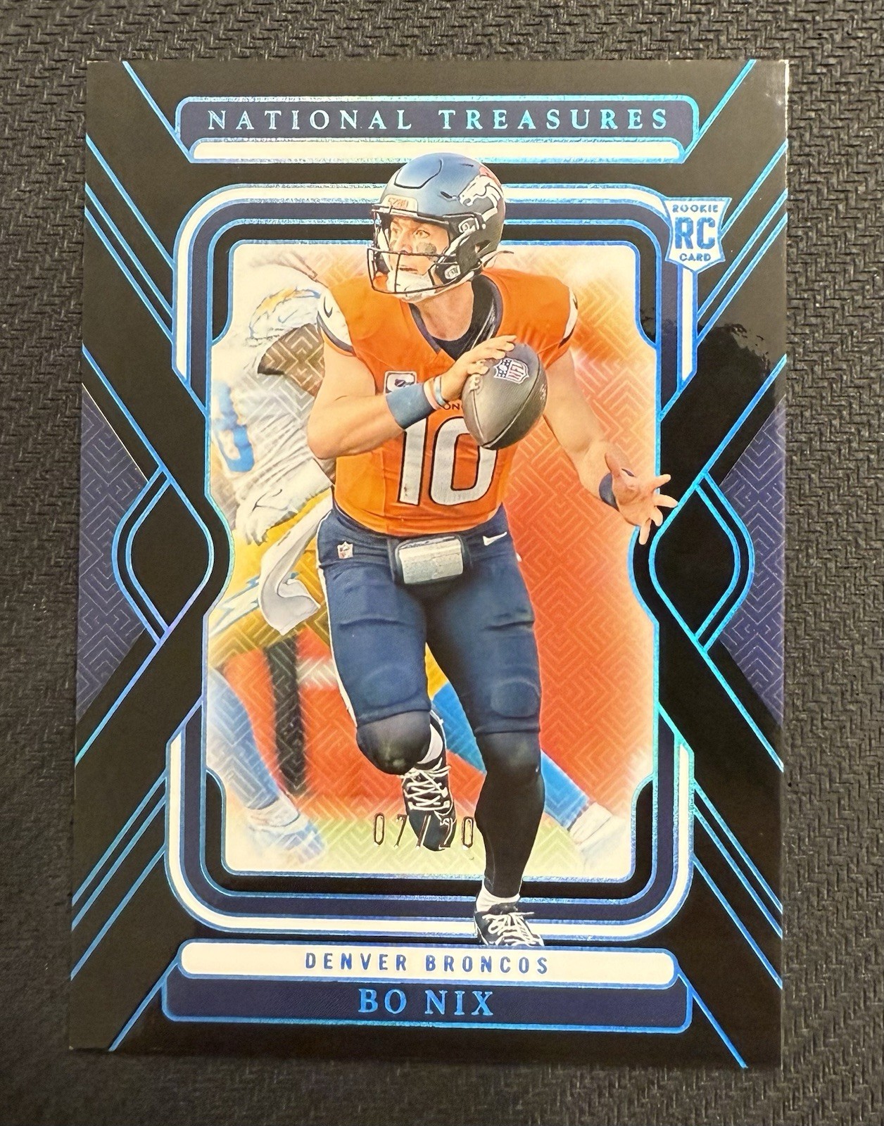 2024 Panini National Treasures Bo Nix Midnight RC /20. Broncos #31
