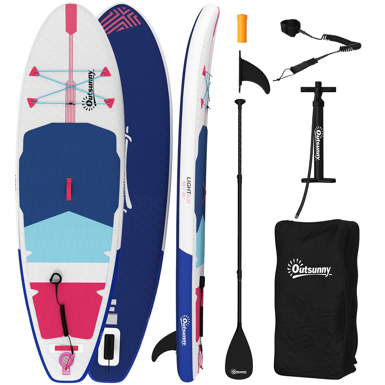 Tabla de paddle surf inflable Outsunny para adultos, carga máxima 160 kg